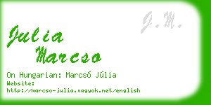 julia marcso business card